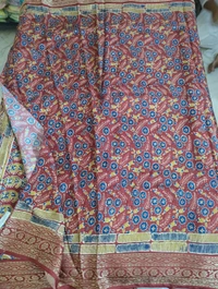 Pure Dola Ajarakh Print - red 8