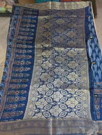 Pure Dola Ajarakh Print - marine blue 10