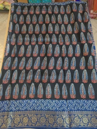 Pure Dola Ajarakh Print - blue 12