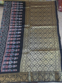 Pure Dola Ajarakh Print - black 13