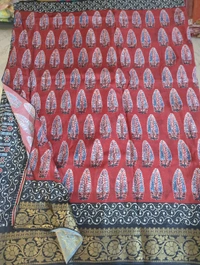 Pure Dola Ajarakh Print - black 13