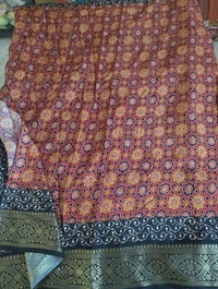 Pure Dola Ajarakh Print - black 16