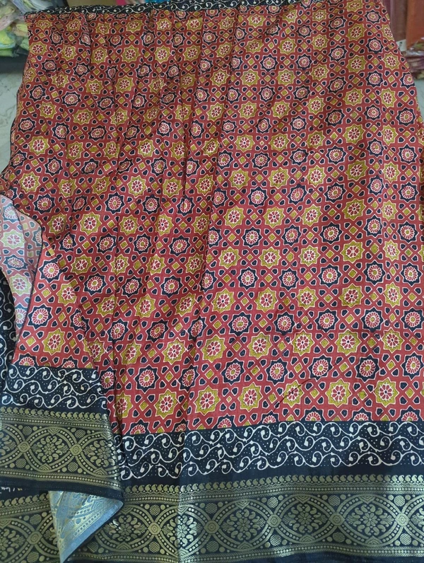 Pure Dola Ajarakh Print - black 16