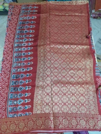 Pure Dola Ajarakh Print - red 19