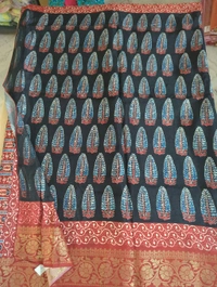 Pure Dola Ajarakh Print - red 19