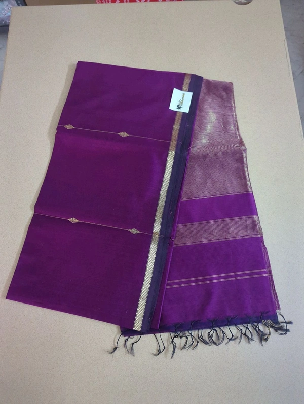 Pure Handloom Maheswari - Purple