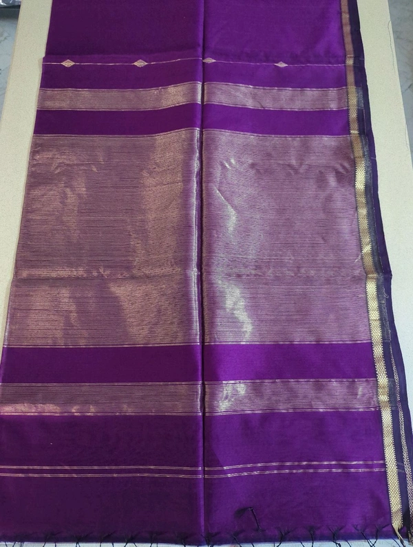 Pure Handloom Maheswari - Purple