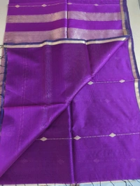 Pure Handloom Maheswari - Purple