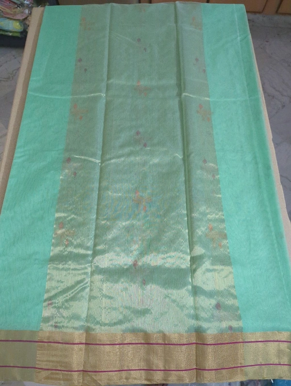 Pure  Chanderi Silk - lux green
