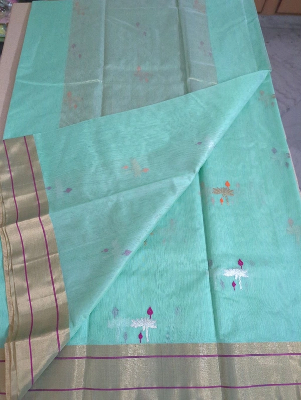 Pure  Chanderi Silk - lux green