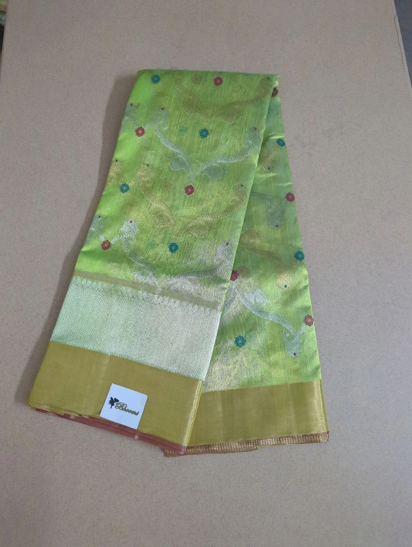 Pure Handloom Chanderi - green