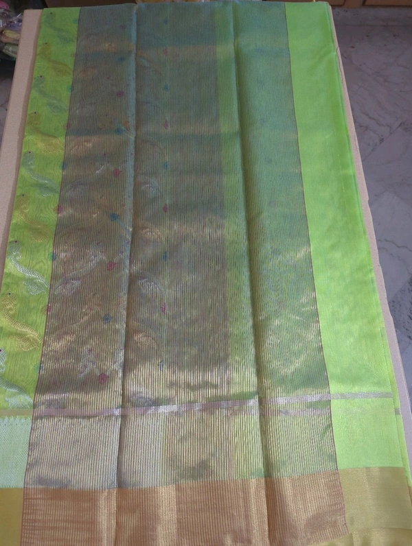 Pure Handloom Chanderi - green