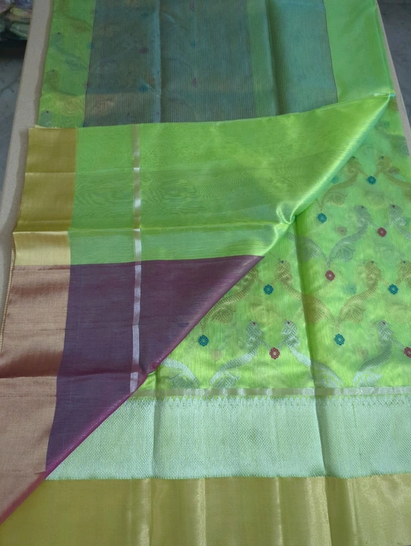 Pure Handloom Chanderi - green