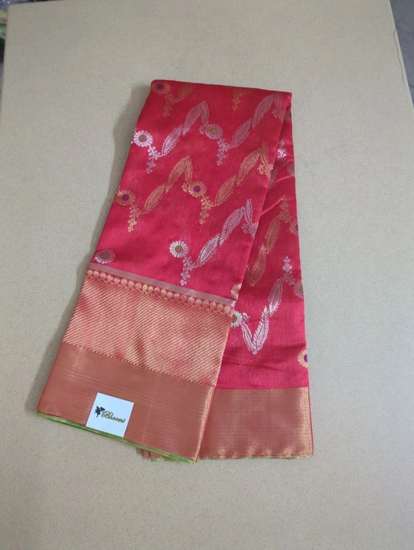 Pure Handloom Chanderi - Red