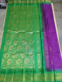 Pure Handloom Gadwal Cotton - Purple