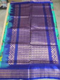 Pure Handloom Gadwal Cotton - lux green