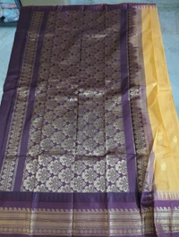 Pure Handloom Gadwal Cotton - Sundown