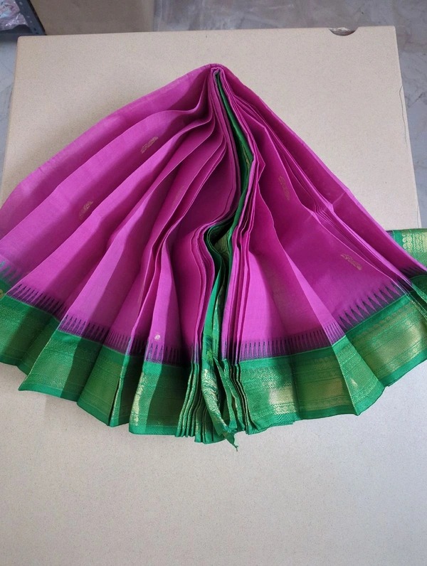 Pure Handloom Gadwal Cotton - pink