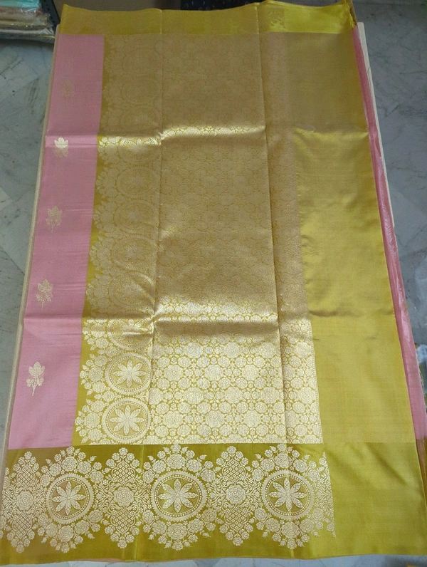 Pure Handloom Kora Mushru Boarder
