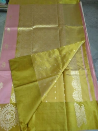 Pure Handloom Kora Mushru Boarder