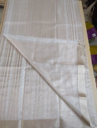 Tissue Lines - white with silver lines