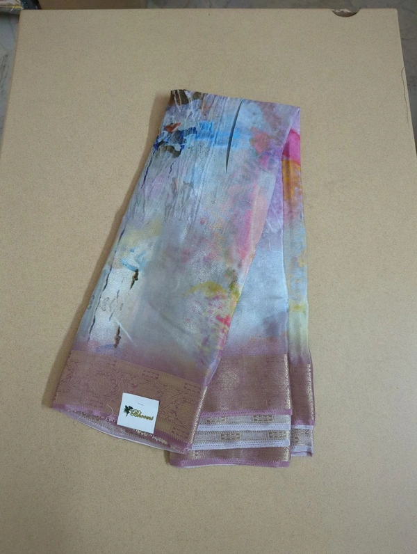 Pure Chiffon Digital Print - Pink Lace