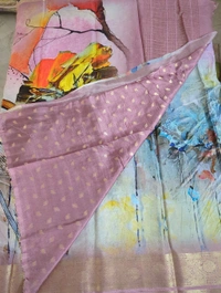 Pure Chiffon Digital Print - Pink Lace