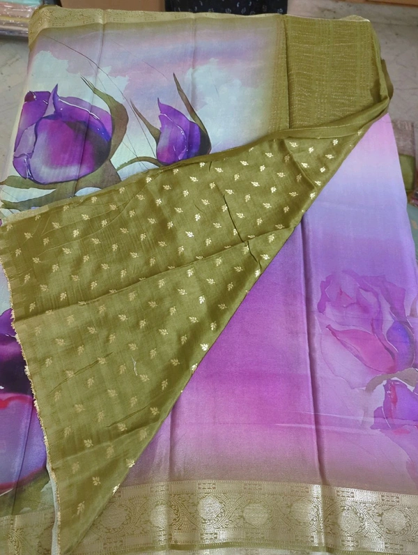 Pure Chiffon Digital Print - Gray