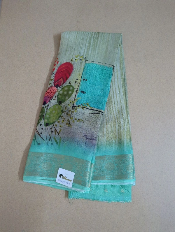 Pure Chiffon Digital Print - sea green