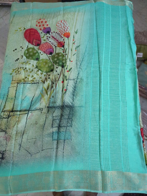 Pure Chiffon Digital Print - sea green