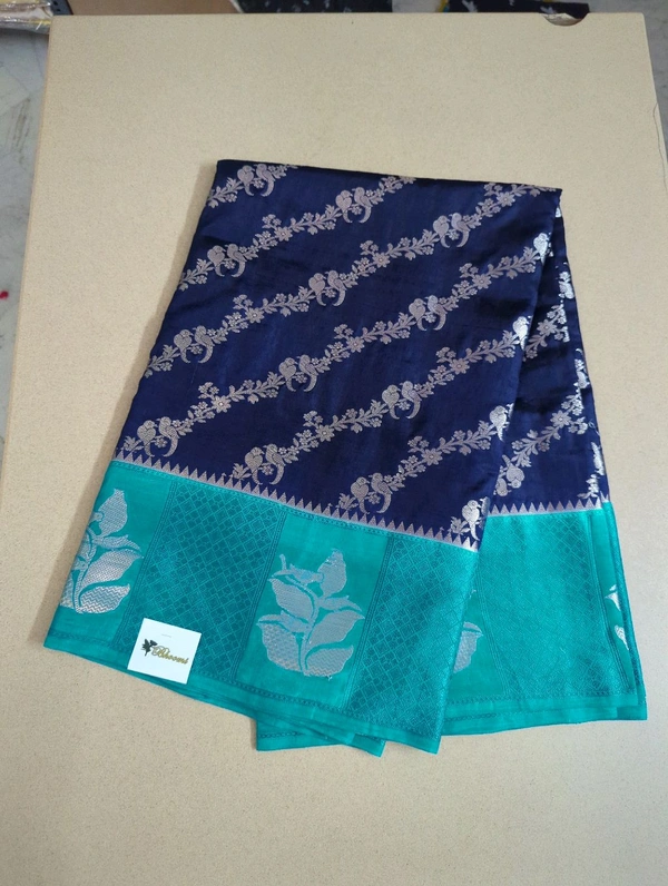 Raw Mango - Navy Blue, Wave Parrots