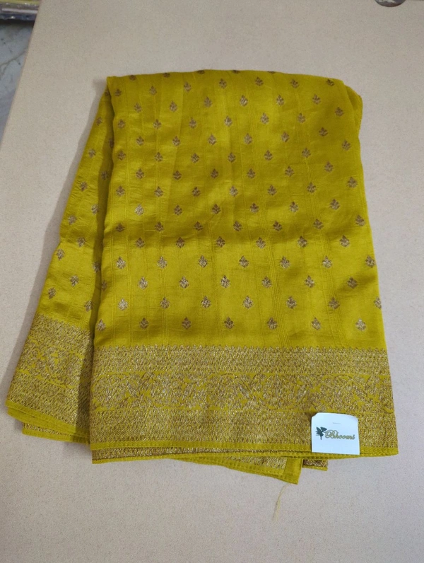 tusser georgette - yellow