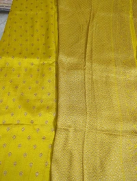 tusser georgette - yellow