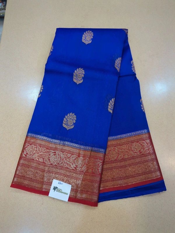 pure handloom organza - Blue