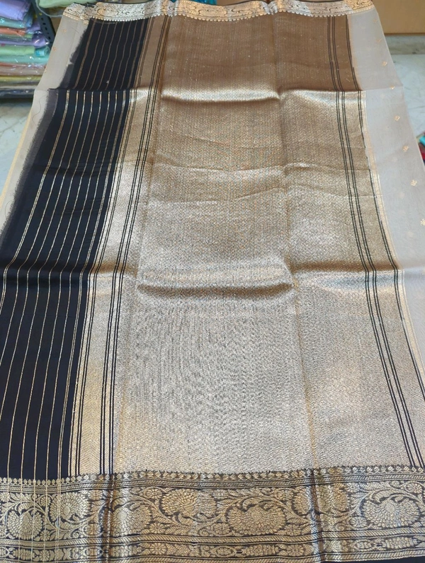 pure handloom organza - Gray