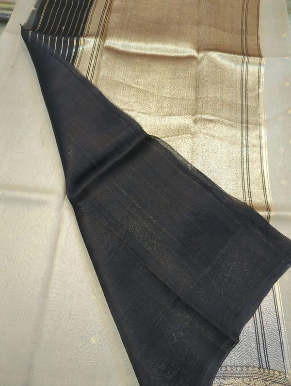 pure handloom organza - Gray