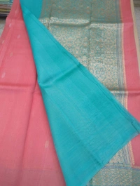pure handloom organza - Tickle Me Pink
