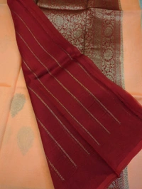 pure handloom organza - Peach