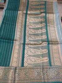 pure handloom organza - Frosted Mint