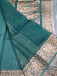 pure handloom organza - Frosted Mint