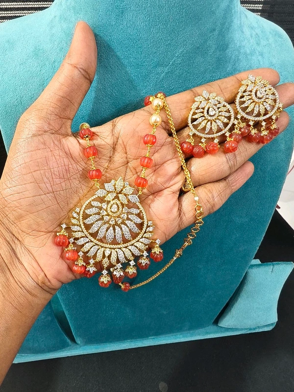 Diamond Copy Set With Real Quartz And Swarovski 