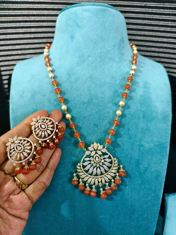 Diamond Copy Set With Real Quartz And Swarovski 