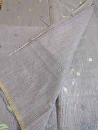 Cotton Doria Leaf Cut Work - Gray 1