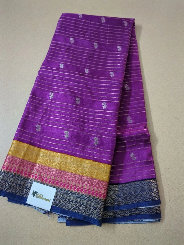 Pure Dola Kanchi Boarder - Electric Violet