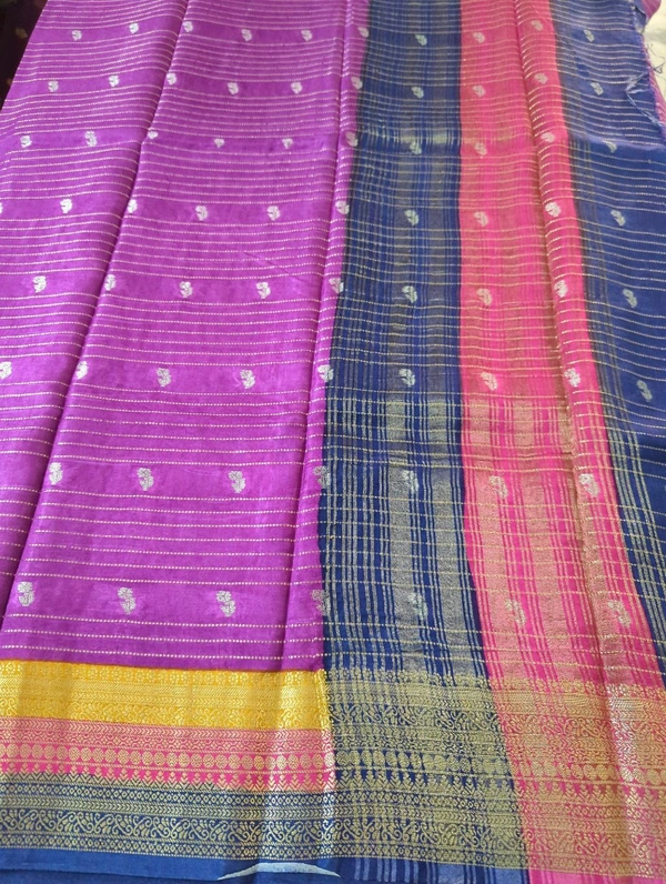 Pure Dola Kanchi Boarder - Electric Violet