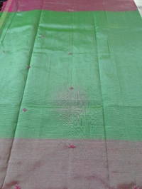 Pure Handloom Mangalagiri Pattu Embroidery  - Turkish Rose 9
