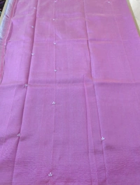 Pure Handloom Mangalagiri Pattu Embroidery  - Periwinkle 20
