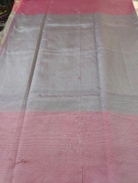 Pure Handloom Mangalagiri Pattu Embroidery  - Purple 23