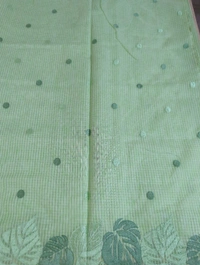 Cotton Doria Leaf Cut Work - Snowy Mint 3