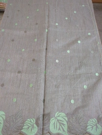 Cotton Doria Leaf Cut Work - Gray 4